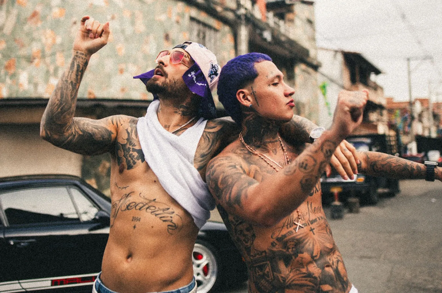 Imagen de blessd y maluma en manrique